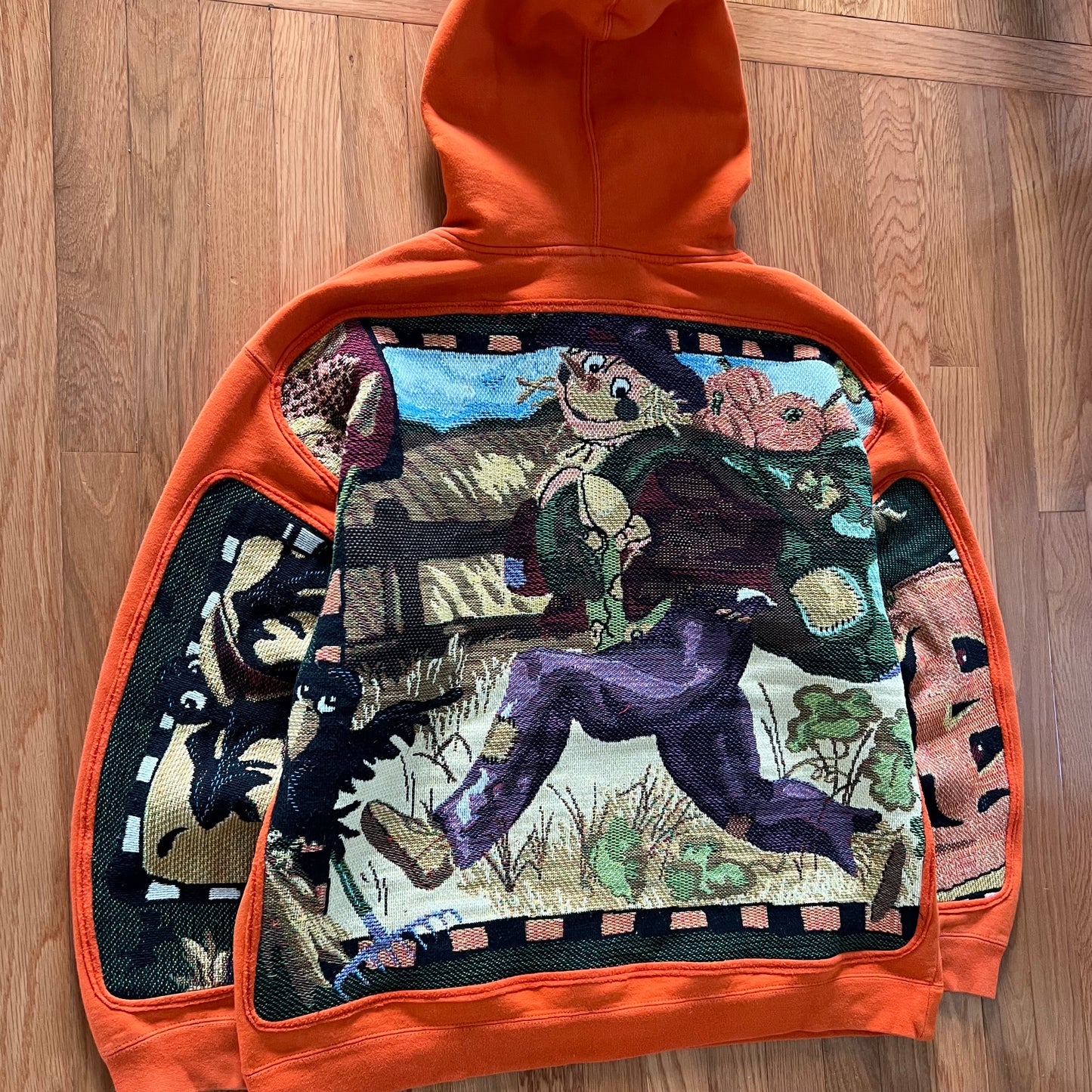 1 of 1 Reworked Pumpkin Patch Blanket Hoodie Size XL