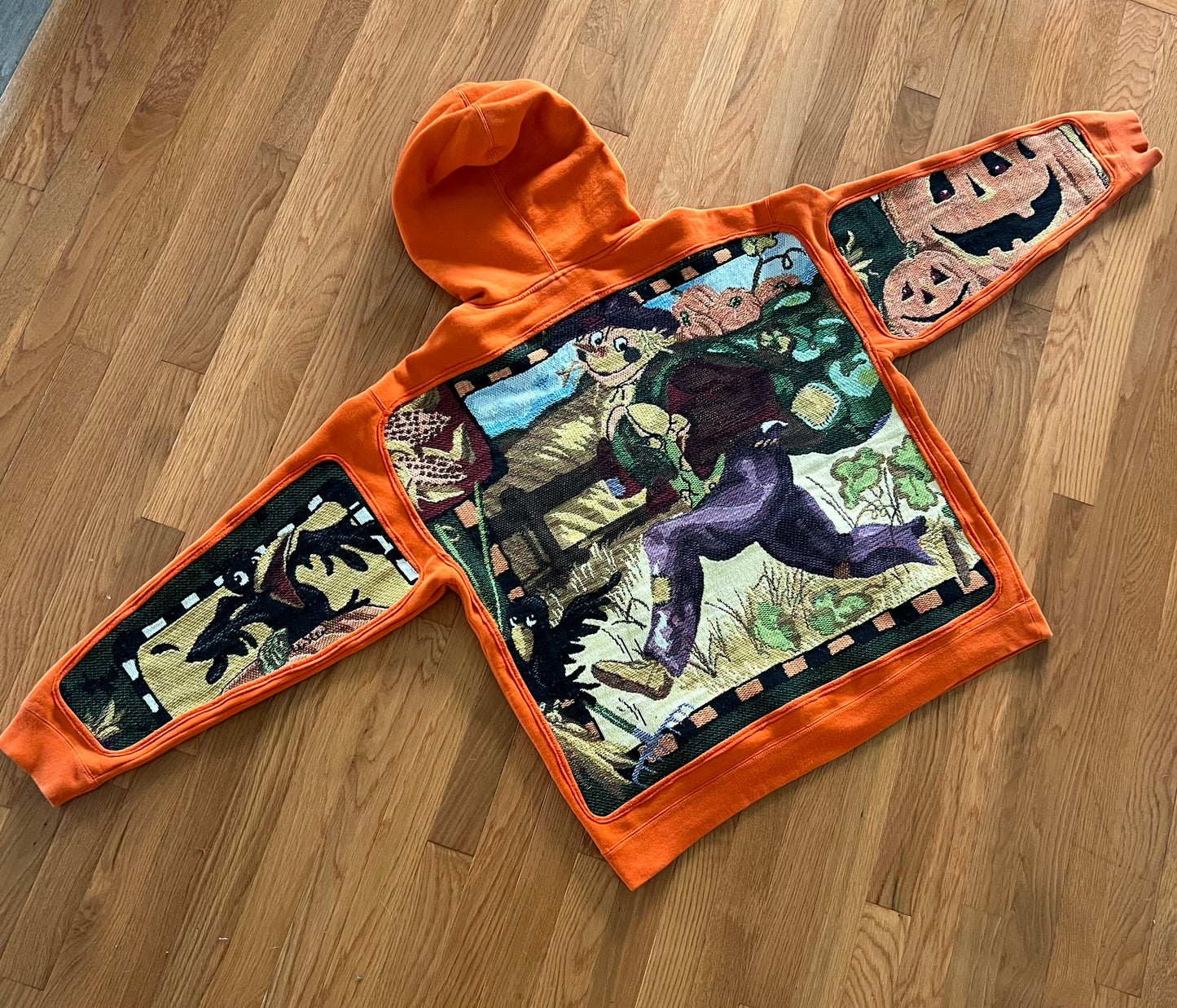 1 of 1 Reworked Pumpkin Patch Blanket Hoodie Size XL