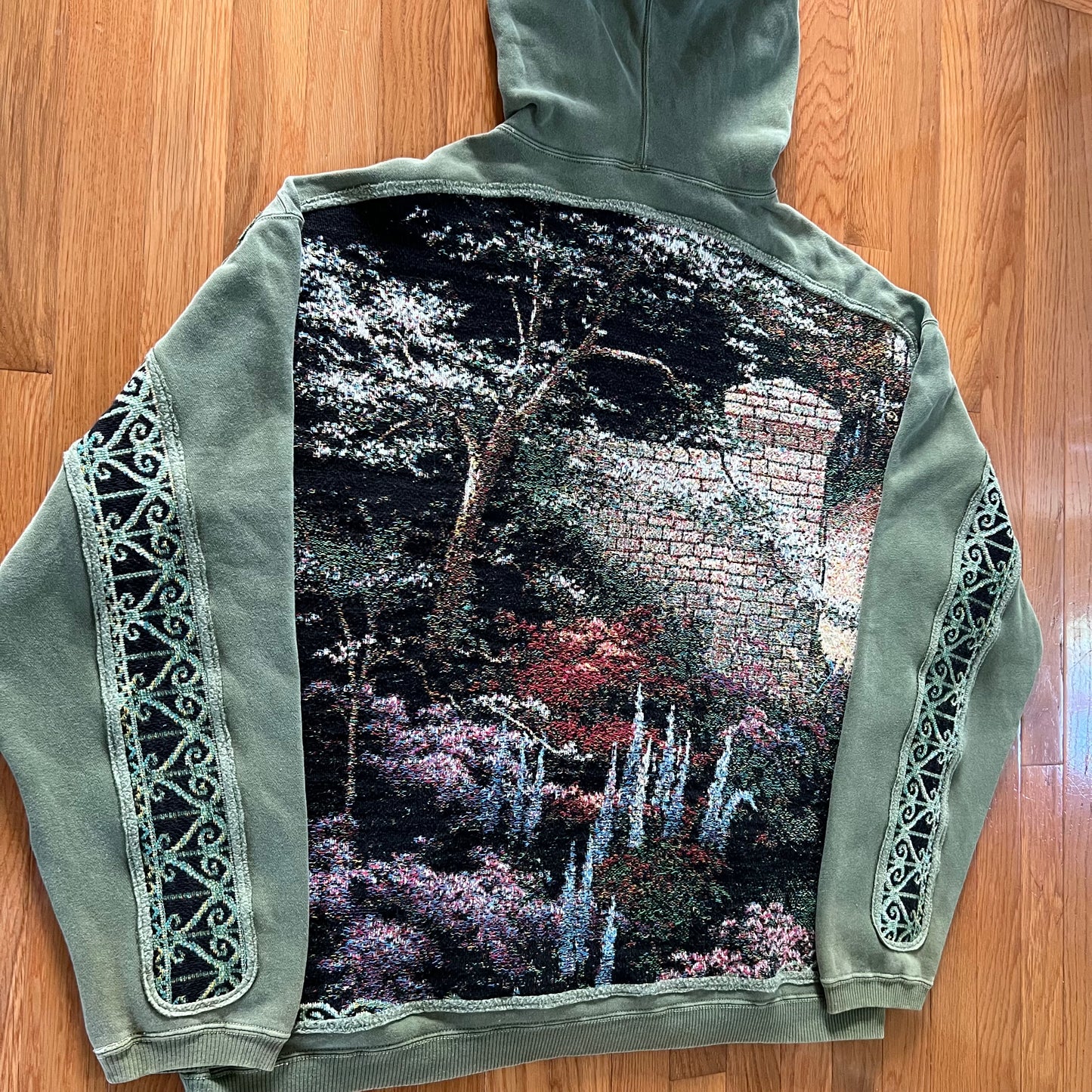 1 of 1 Reworked Flower Path Blanket Hoodie Size XXL