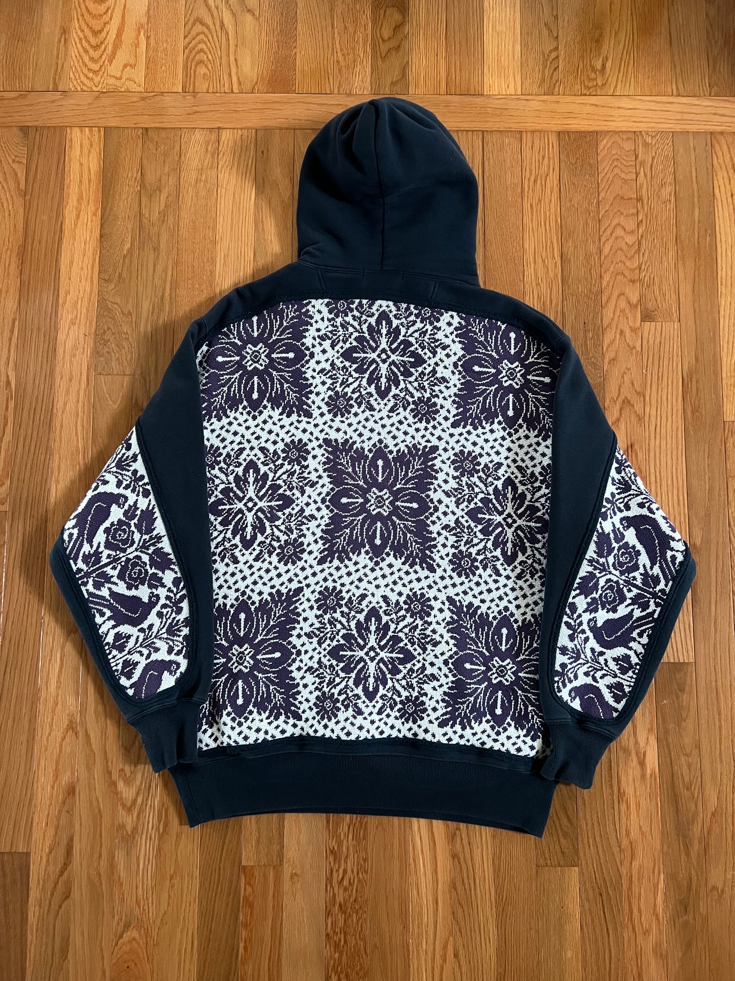 1 of 1 Reworked Garden Kitties Blanket Hoodie Size Large