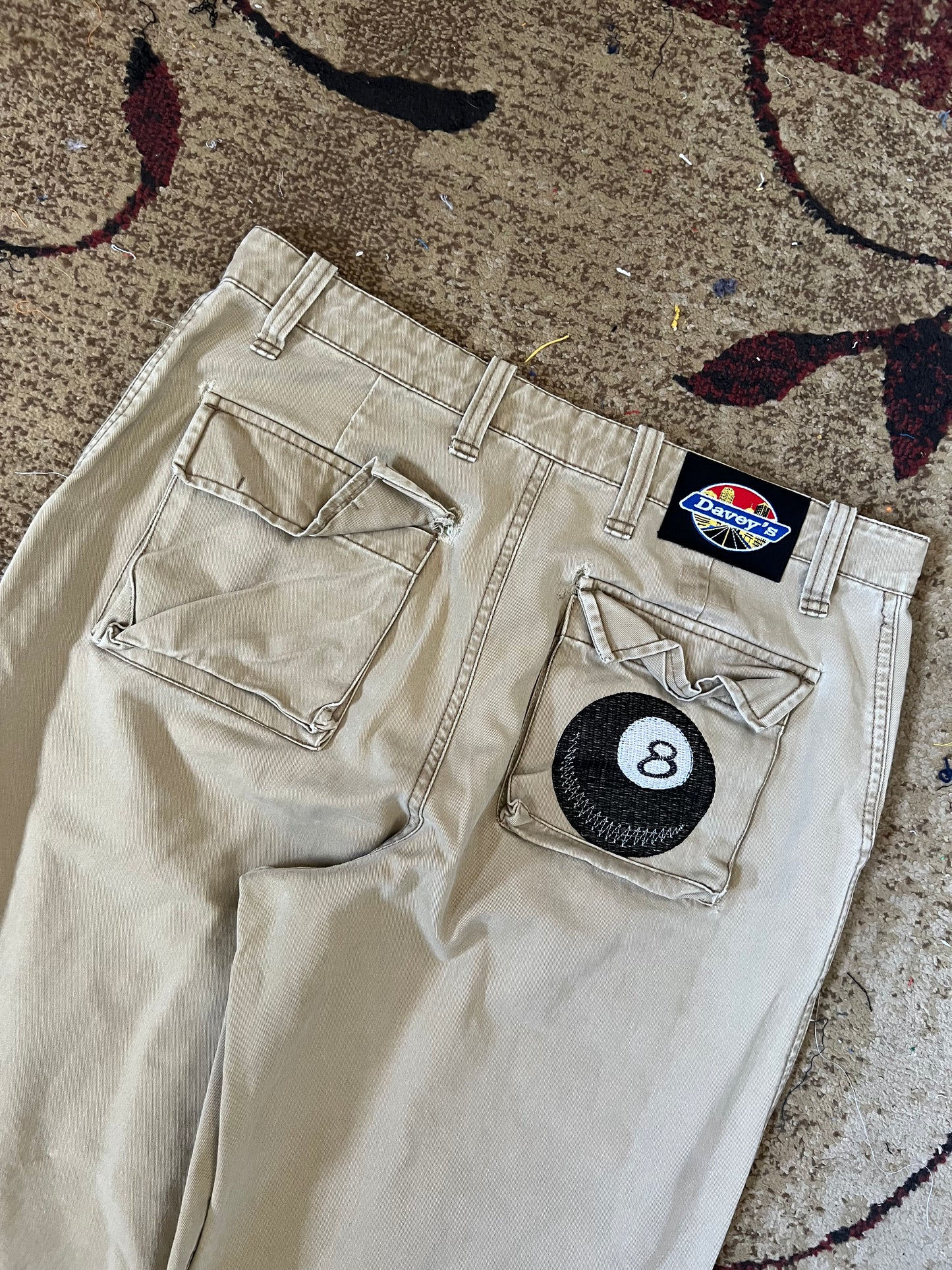 Embroidered Khaki Pants Size 32x30