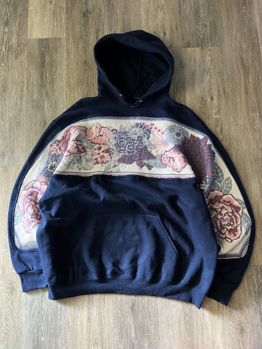 1 of 1 Reworked Flower Wrap Blanket Hoodie Size Large