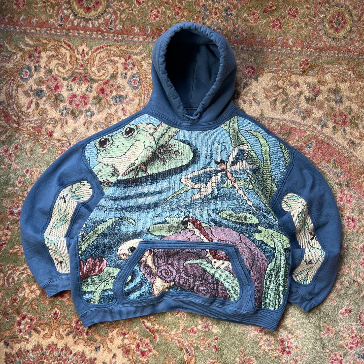 1 of 1 Reworked Lily Pond Blanket Hoodie Size XL