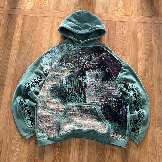 1 of 1 Reworked Flower Path Blanket Hoodie Size XXL