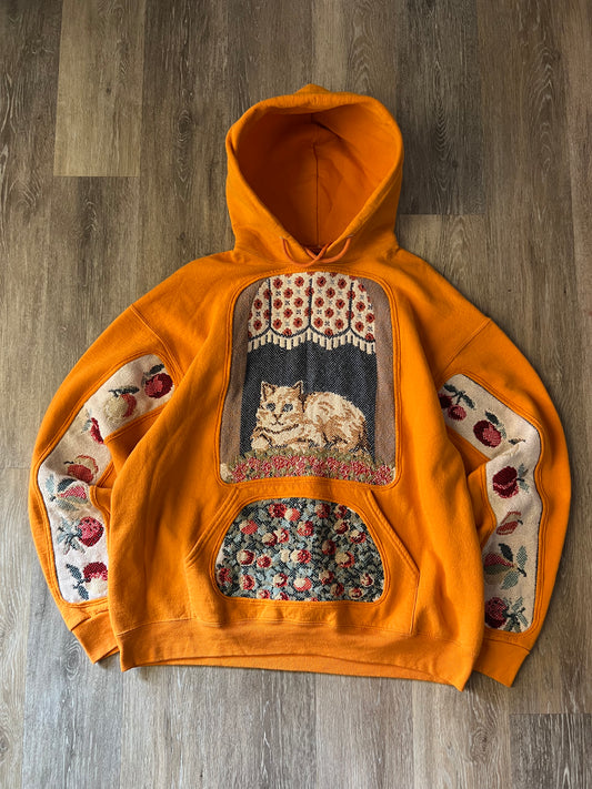 1 of 1 Reworked Window Kitty Blanket Hoodie Size Large