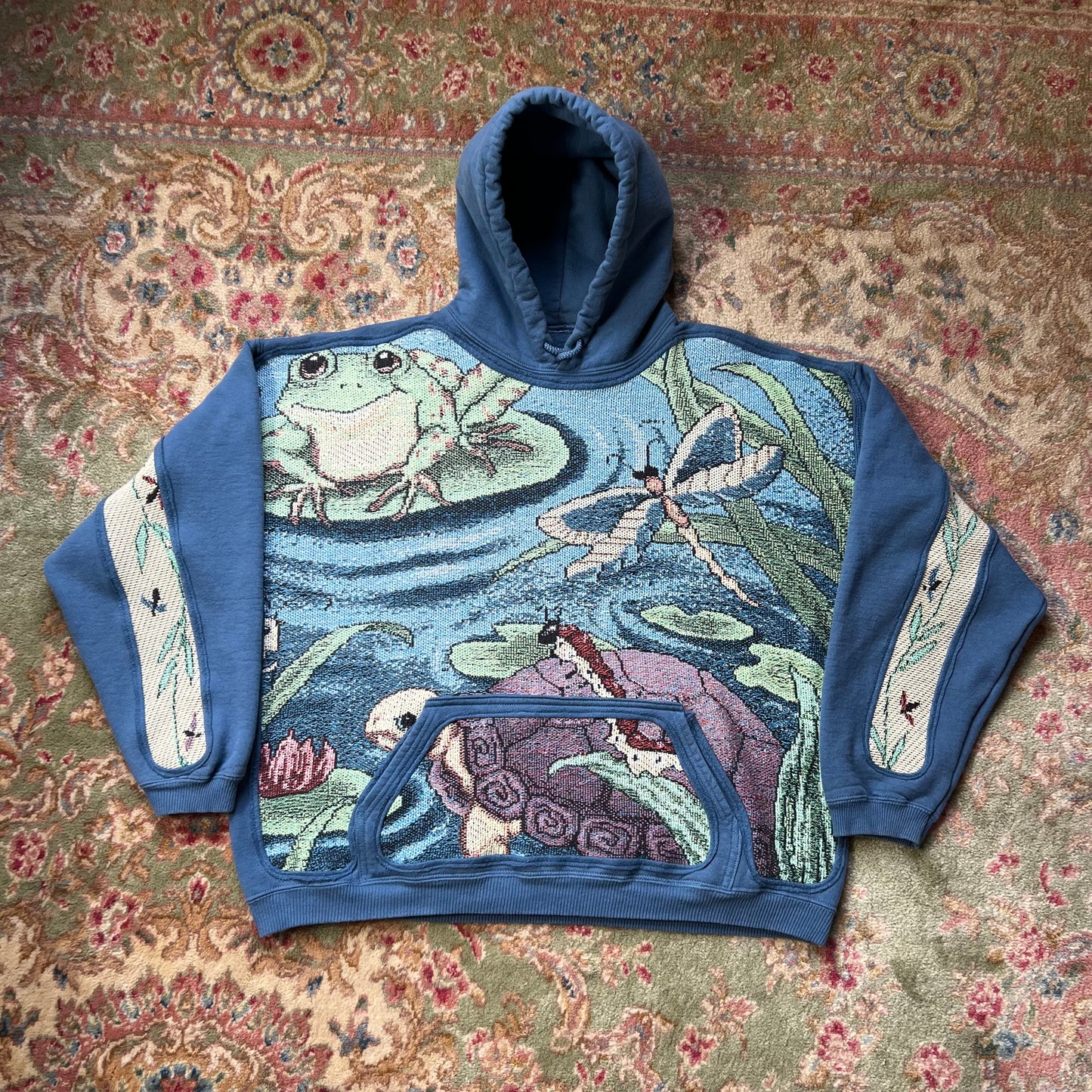 1 of 1 Reworked Lily Pond Blanket Hoodie Size XL