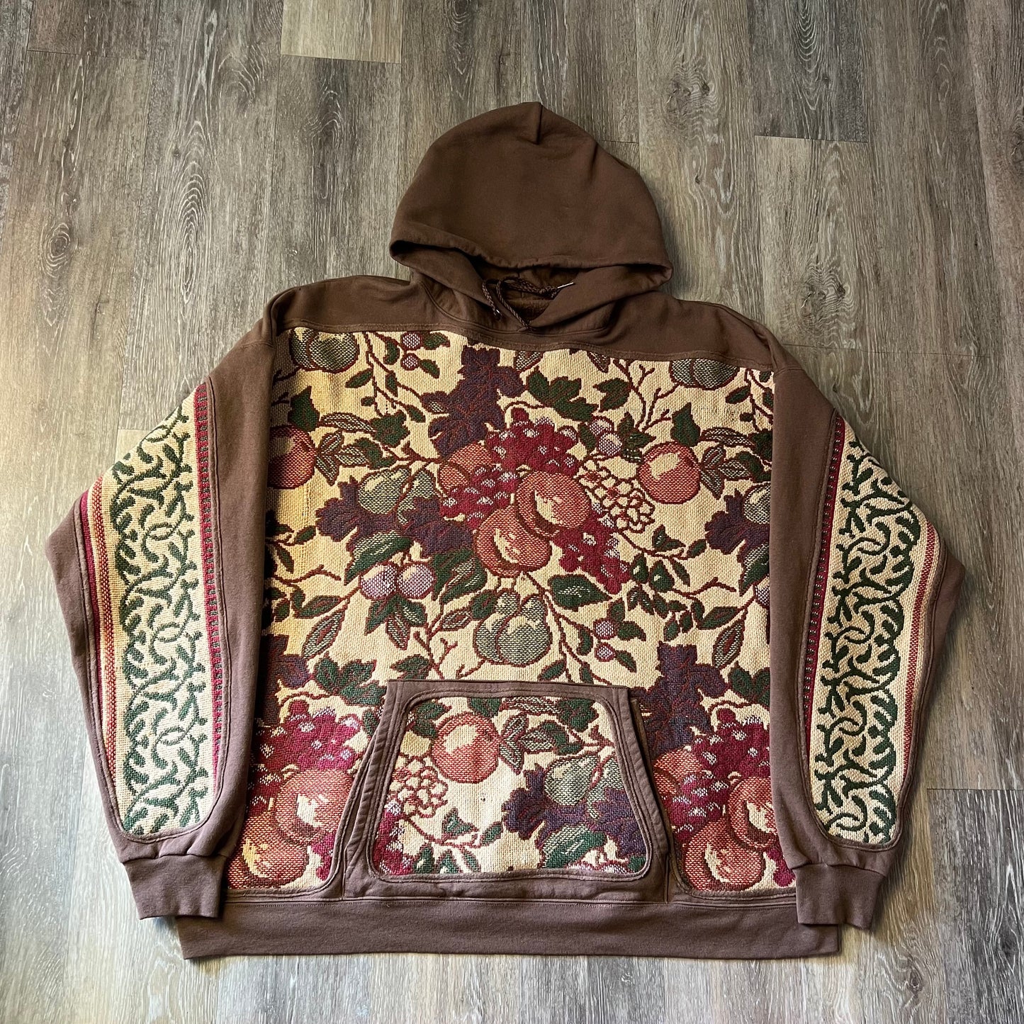 1 of 1 Reworked Fruits & Flowers Blanket Hoodie Size XXL