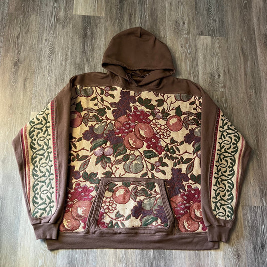 1 of 1 Reworked Fruits & Flowers Blanket Hoodie Size XXL