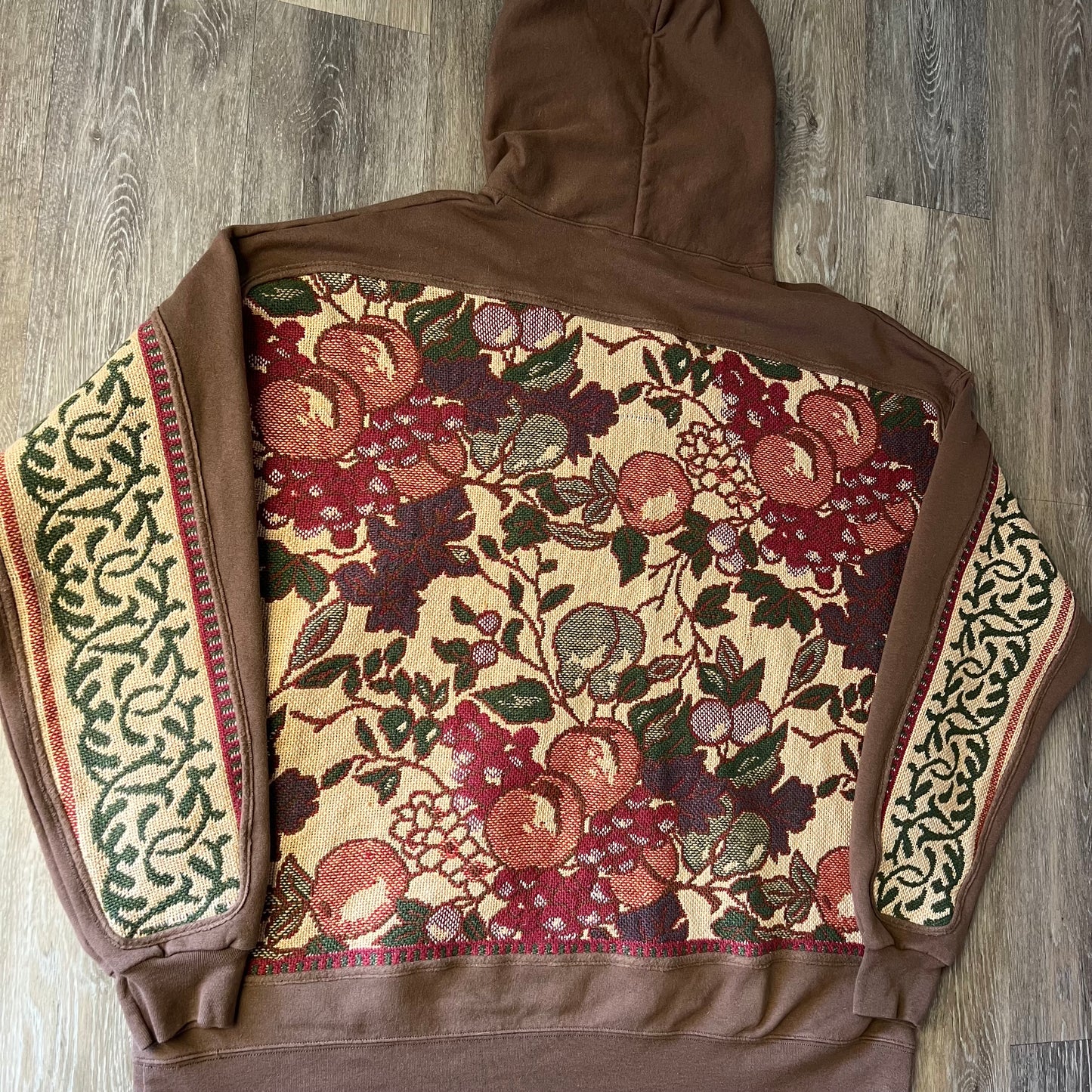 1 of 1 Reworked Fruits & Flowers Blanket Hoodie Size XXL