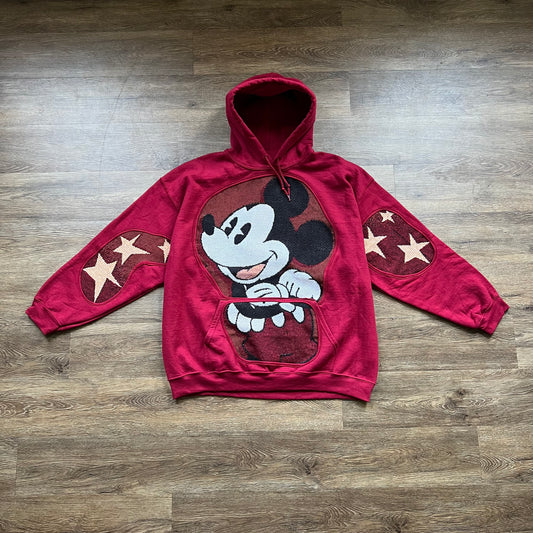 1 of 1 Reworked Mickey Mouse Blanket Hoodie Size Large
